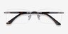 Orion Light Gunmetal MetalEyeglass Frames from EyeBuyDirect, Closed View