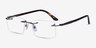 Orion Dark Gunmetal MetalEyeglass Frames from EyeBuyDirect, Angle View