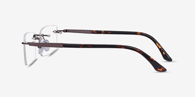 Orion Dark Gunmetal MetalEyeglass Frames from EyeBuyDirect, Side View