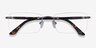 Orion Dark Gunmetal MetalEyeglass Frames from EyeBuyDirect, Closed View