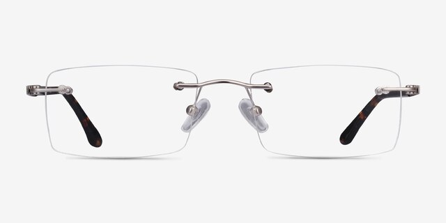 Orion Silver MetalEyeglass Frames from EyeBuyDirect, Front View