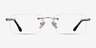 Orion Silver MetalEyeglass Frames from EyeBuyDirect, Front View