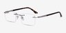 Orion Silver MetalEyeglass Frames from EyeBuyDirect, Angle View