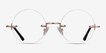 Palo Alto Golden MetalEyeglass Frames from EyeBuyDirect, Front View