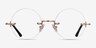 Palo Alto Doré MétalMontures de lunettes de vue d'EyeBuyDirect, Vue de Face