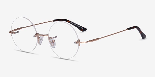 Palo Alto Doré MétalMontures de lunettes de vue d'EyeBuyDirect, Vue d'Angle