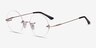Palo Alto Doré MétalMontures de lunettes de vue d'EyeBuyDirect, Vue d'Angle