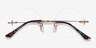 Palo Alto Doré MétalMontures de lunettes de vue d'EyeBuyDirect, Vue Rapprochée