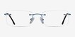 Woodrow Blue MetalEyeglass Frames from EyeBuyDirect, Front View