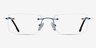 Woodrow Bleu MétalMontures de lunettes de vue d'EyeBuyDirect, Vue de Face