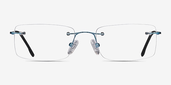 Woodrow Blue Metal Eyeglass Frames