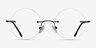Altus Black MetalEyeglass Frames from EyeBuyDirect, Front View