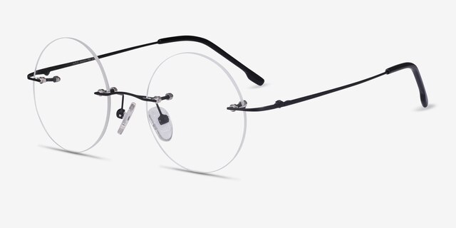 Altus Black MetalEyeglass Frames from EyeBuyDirect, Angle View