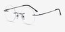 Altus Black MetalEyeglass Frames from EyeBuyDirect, Angle View