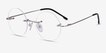 Altus Silver MetalEyeglass Frames from EyeBuyDirect, Angle View