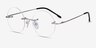 Altus Argenté MétalMontures de lunettes de vue d'EyeBuyDirect, Vue d'Angle