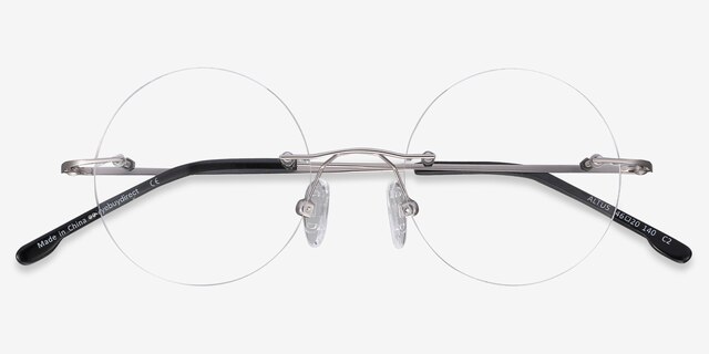 Altus Argenté MétalMontures de lunettes de vue d'EyeBuyDirect, Vue Rapprochée