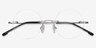 Altus Argenté MétalMontures de lunettes de vue d'EyeBuyDirect, Vue Rapprochée