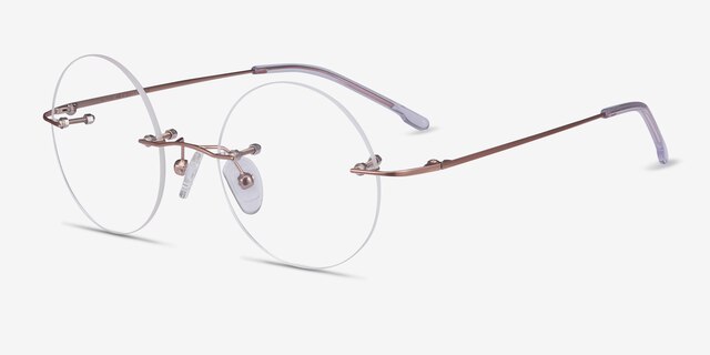 Altus Or rose MétalMontures de lunettes de vue d'EyeBuyDirect, Vue d'Angle