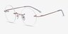 Altus Or rose MétalMontures de lunettes de vue d'EyeBuyDirect, Vue d'Angle