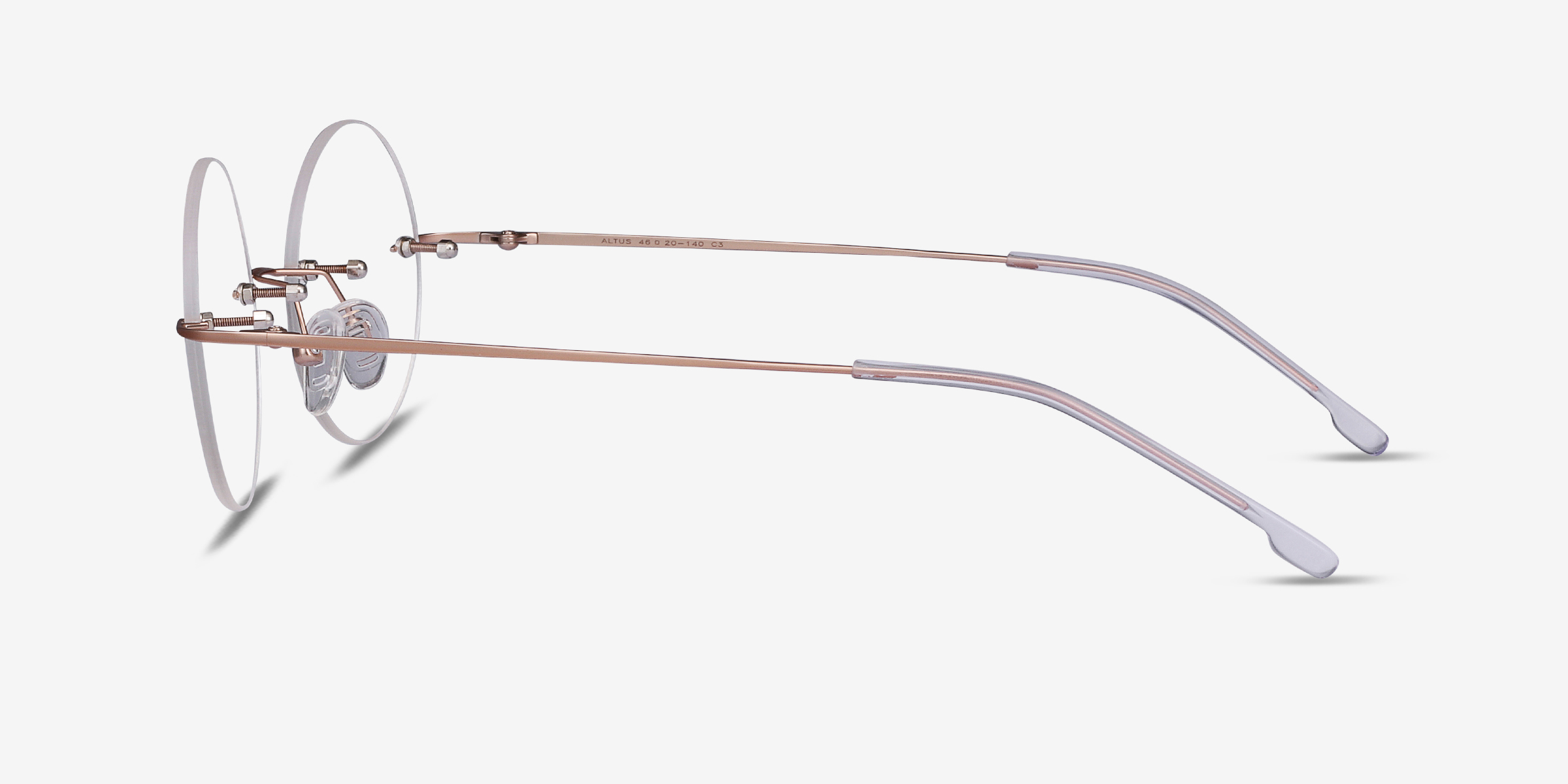 Altus Round Rose Gold Rimless Eyeglasses | Eyebuydirect