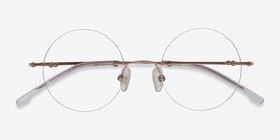 Altus Or rose Métal Montures de lunettes de vue d'EyeBuyDirect, Vue Rapprochée