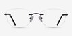 Vince Black MetalEyeglass Frames from EyeBuyDirect, Front View