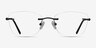Vince Black MetalEyeglass Frames from EyeBuyDirect, Front View