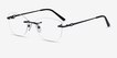 Vince Black MetalEyeglass Frames from EyeBuyDirect, Angle View