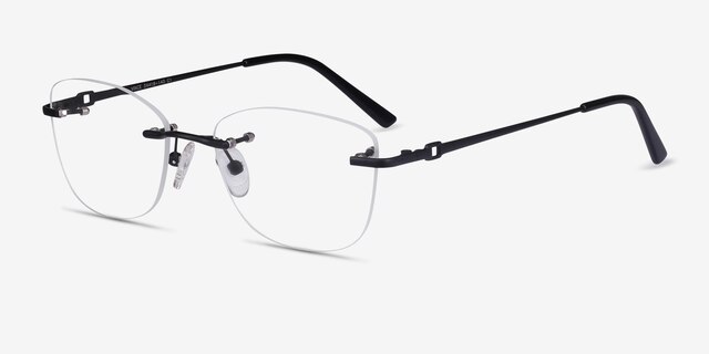 Vince Black MetalEyeglass Frames from EyeBuyDirect, Angle View
