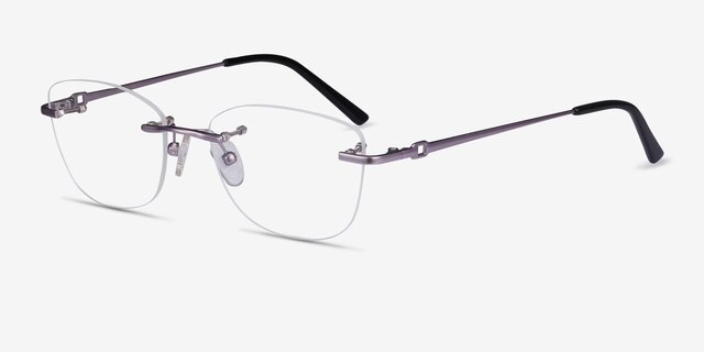 Vince Light Purple MetalEyeglass Frames from EyeBuyDirect, Angle View