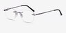 Vince Light Purple MetalEyeglass Frames from EyeBuyDirect, Angle View