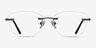 Vince Gunmetal MétalMontures de lunettes de vue d'EyeBuyDirect, Vue de Face