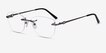 Vince Gunmetal MetalEyeglass Frames from EyeBuyDirect, Angle View