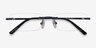 Regis Bleu MétalMontures de lunettes de vue d'EyeBuyDirect, Vue Rapprochée