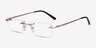 Regis Silver MetalEyeglass Frames from EyeBuyDirect, Angle View