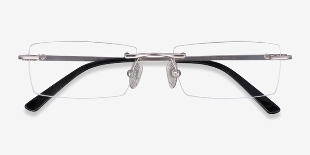 Regis Silver MetalEyeglass Frames from EyeBuyDirect, Closed View
