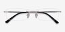 Regis Silver MetalEyeglass Frames from EyeBuyDirect, Closed View
