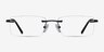 Earl Black MetalEyeglass Frames from EyeBuyDirect, Front View
