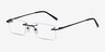 Earl Black MetalEyeglass Frames from EyeBuyDirect, Angle View