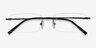 Earl Black MetalEyeglass Frames from EyeBuyDirect, Closed View