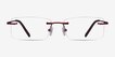 Earl Burgundy MetalEyeglass Frames from EyeBuyDirect, Front View