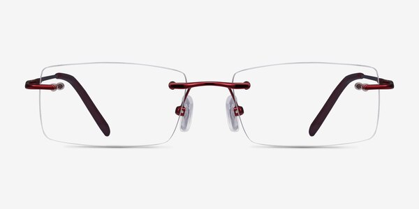 Earl Burgundy Métal Montures de lunettes de vue