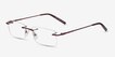 Earl Burgundy MetalEyeglass Frames from EyeBuyDirect, Angle View