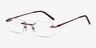 Earl Burgundy MetalEyeglass Frames from EyeBuyDirect, Angle View