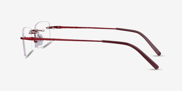 Earl Burgundy MetalEyeglass Frames from EyeBuyDirect, Side View
