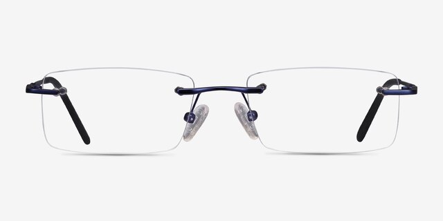 Earl Navy MetalEyeglass Frames from EyeBuyDirect, Front View