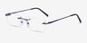 Earl Navy MetalEyeglass Frames from EyeBuyDirect, Angle View