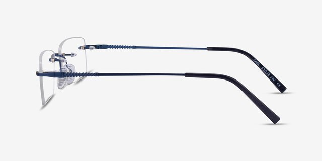 Earl Navy MetalEyeglass Frames from EyeBuyDirect, Side View