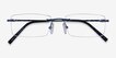 Earl Navy MetalEyeglass Frames from EyeBuyDirect, Closed View